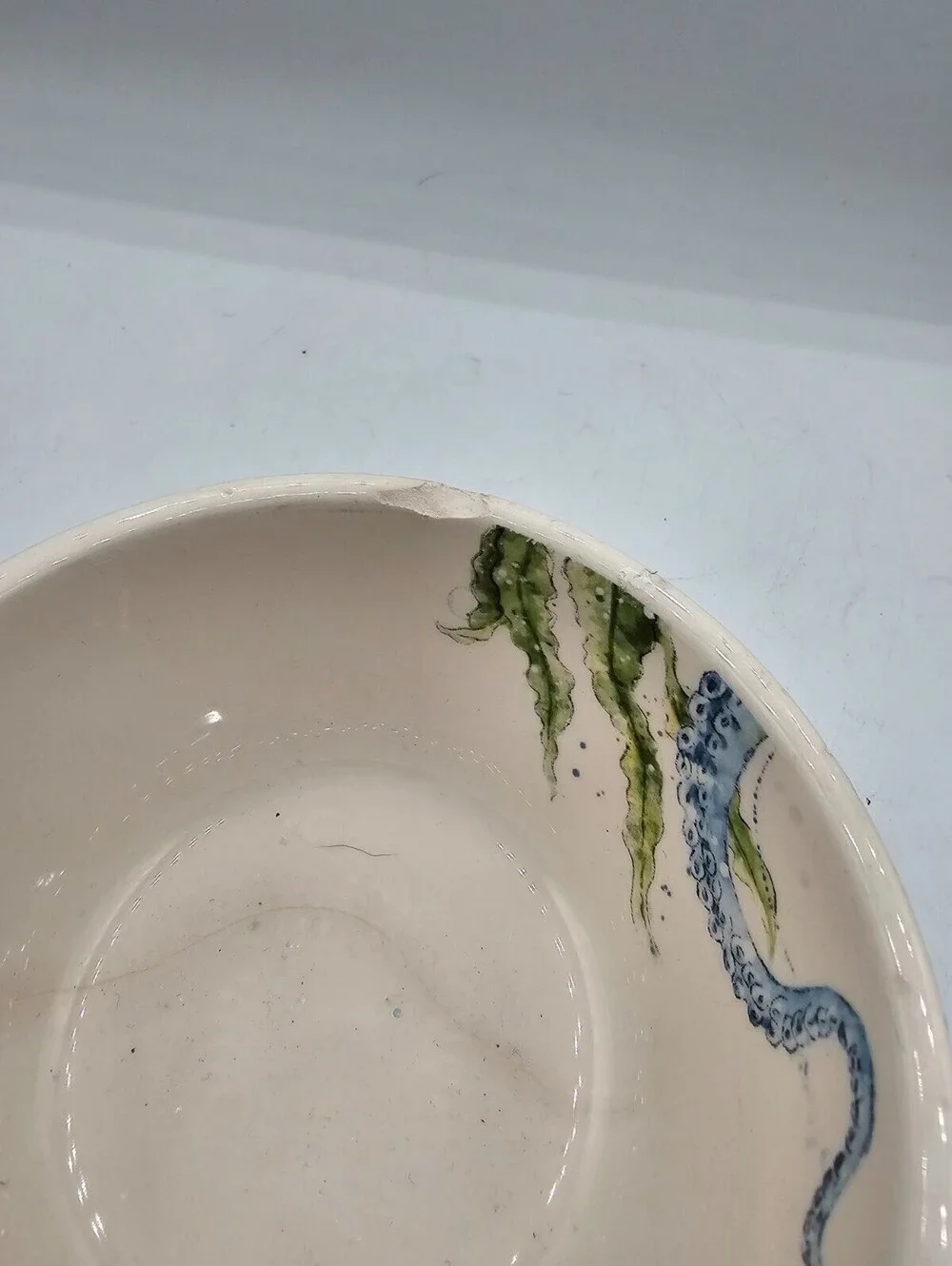 Pier 1 Imports Sea Life small dip bowl Seahorse Nautical *Small Chip*